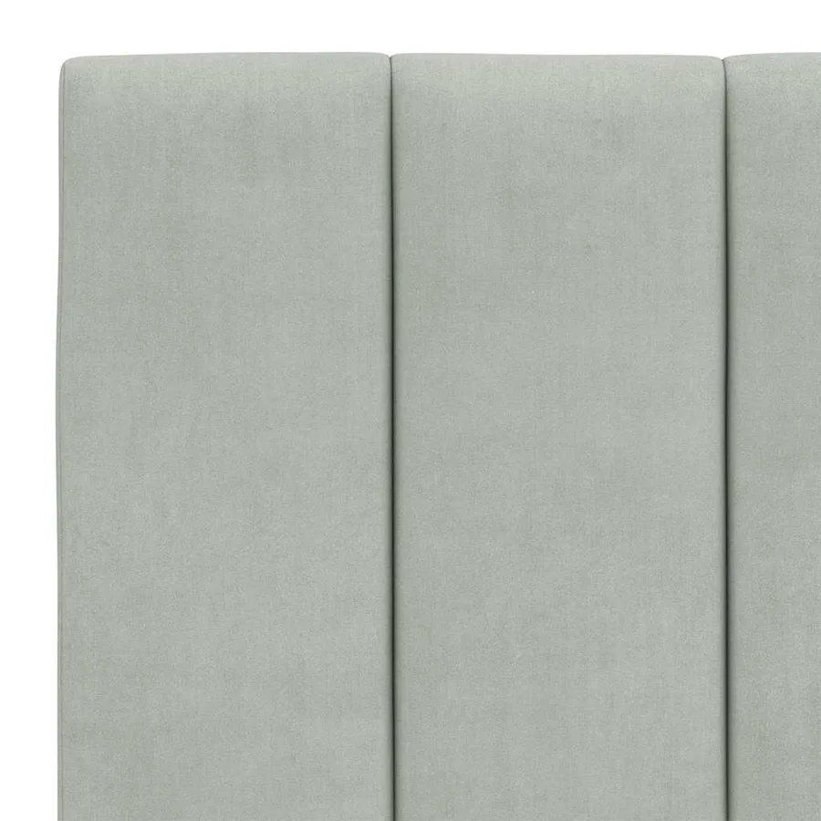 Cadre de lit sans matelas Hanko gris clair 140x200 cm velours - 10