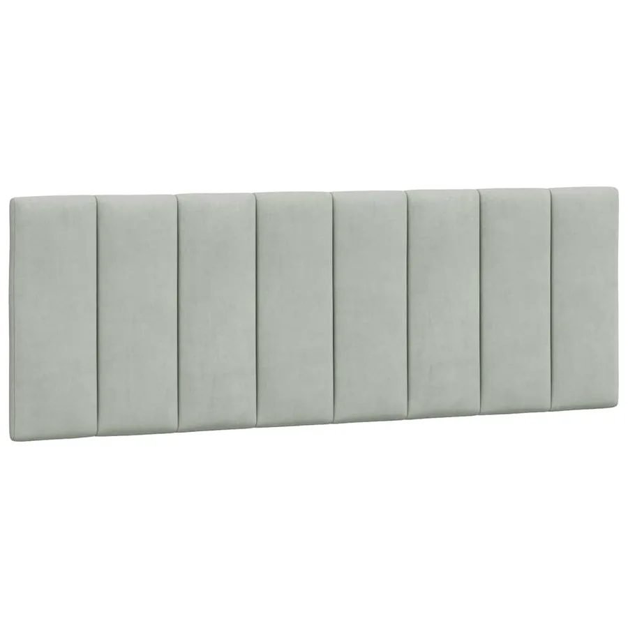 Cadre de lit sans matelas Hanko gris clair 140x200 cm velours - 8