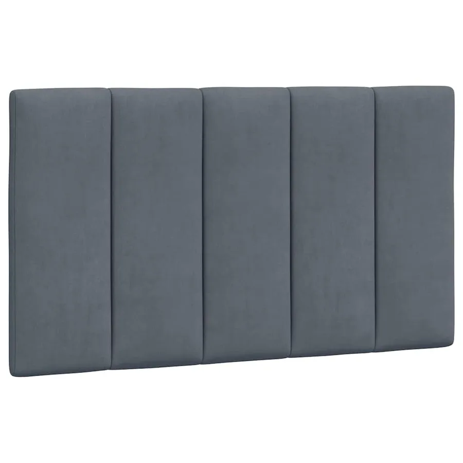 Cadre de lit sans matelas Hanko gris foncé 80x200 cm velours - 8