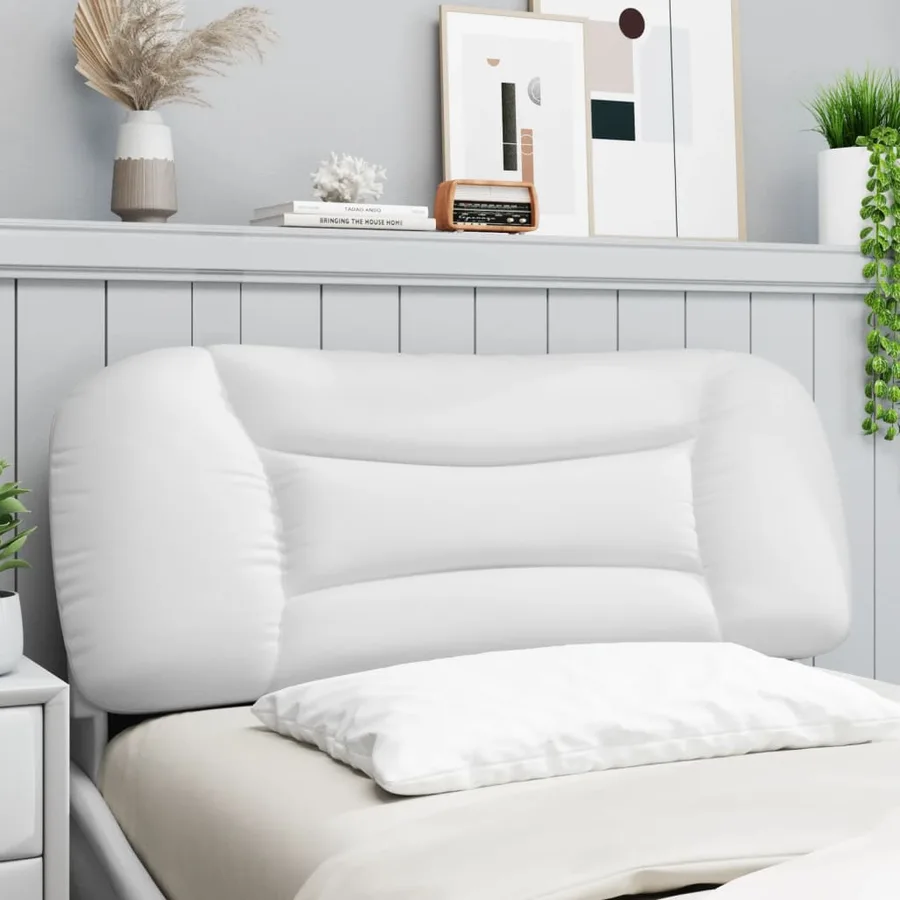 Coussin de tête de lit Hvar blanc 100 cm similicuir - 3