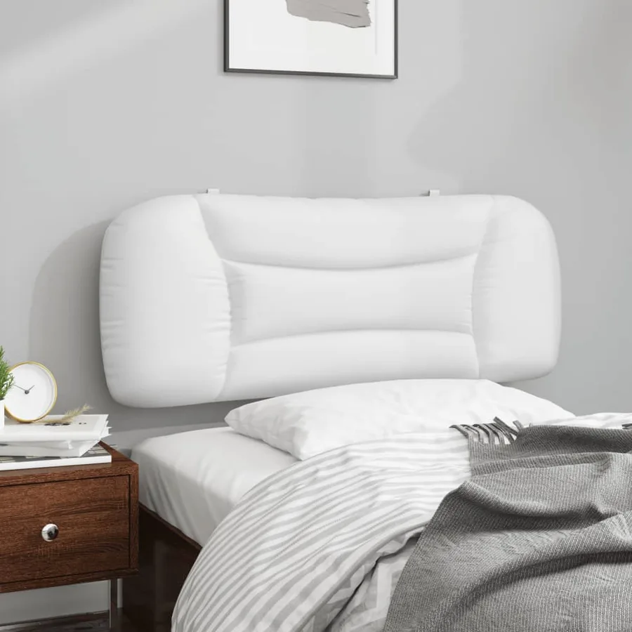 Coussin de tête de lit Hvar blanc 100 cm similicuir - 4