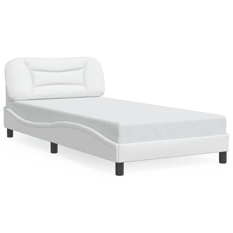 Cadre de lit avec LED sans matelas Hvar blanc 100x200 cm - 5