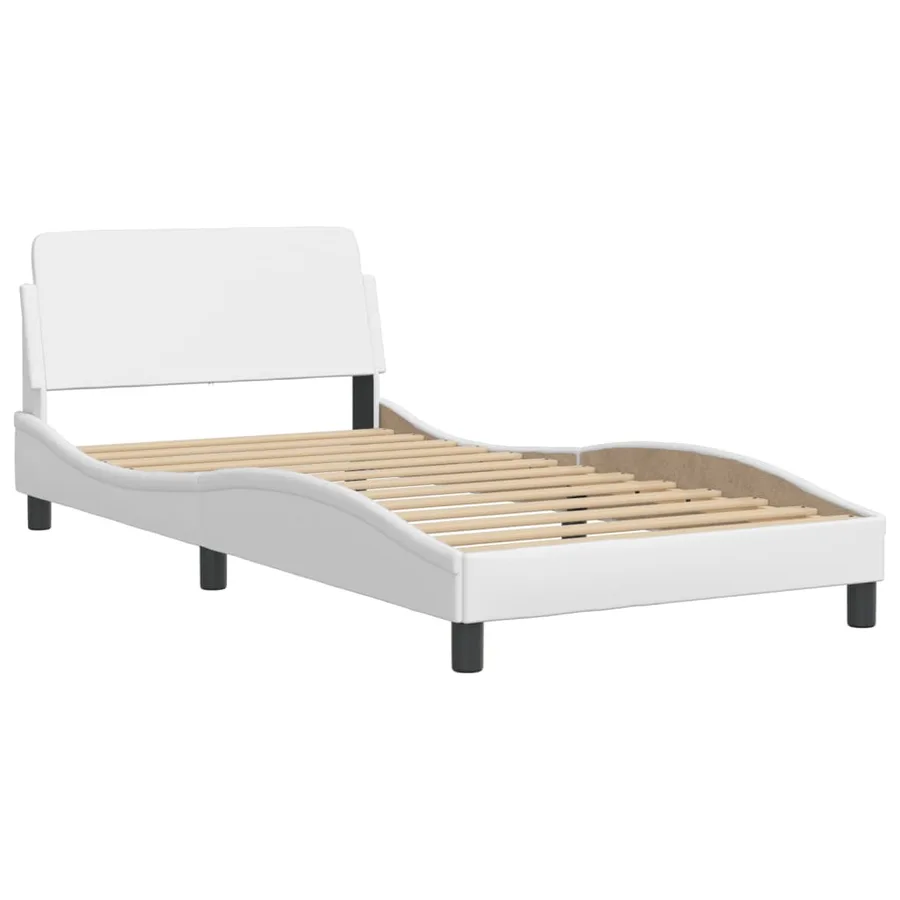 Cadre de lit avec LED sans matelas Hvar blanc 100x200 cm - 7