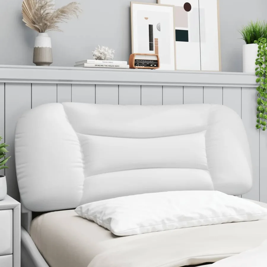 Coussin de tête de lit Hvar blanc 100 cm similicuir - 3