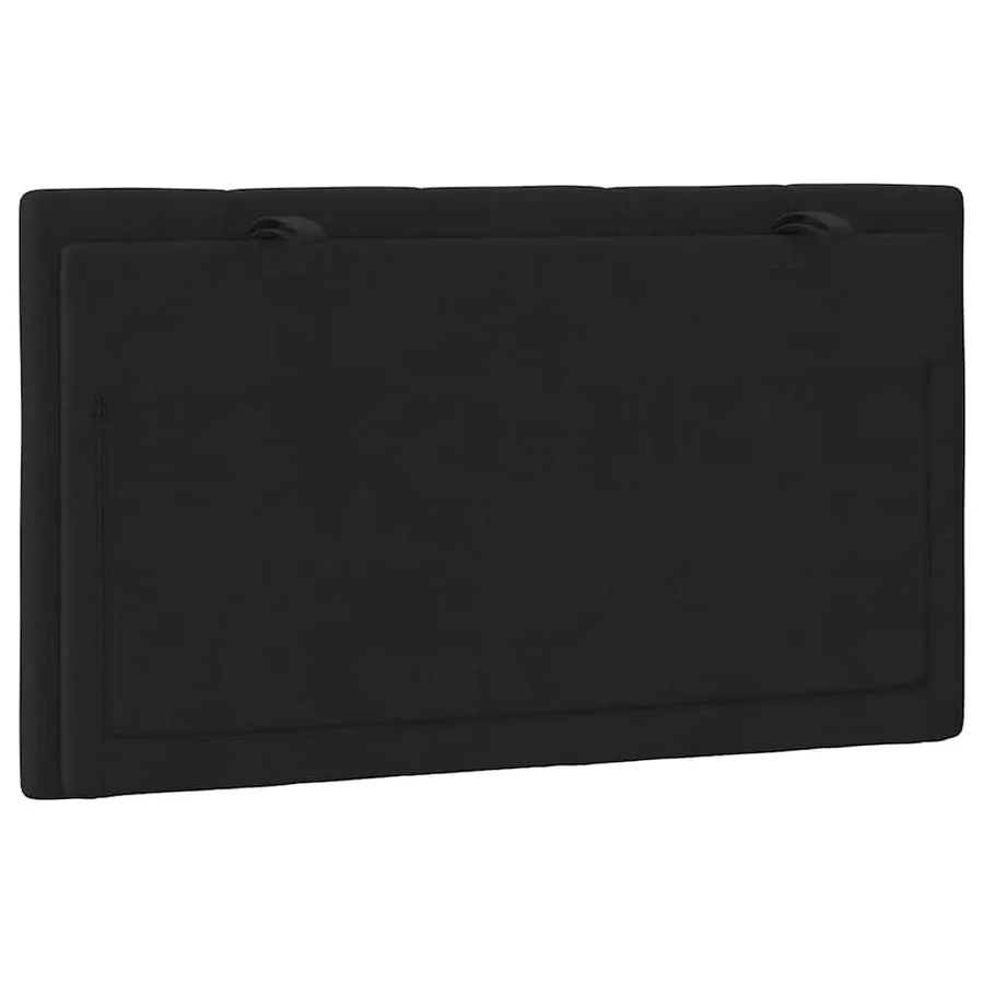 Coussin de tête de lit Hanko noir 80 cm velours - 7