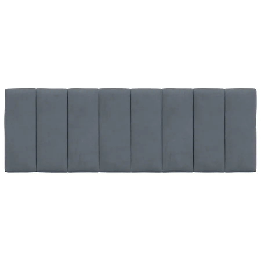 Coussin de tête de lit Hanko gris foncé 140 cm velours - 5