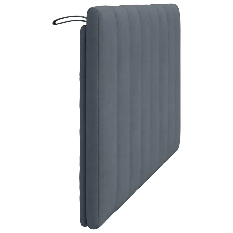 Coussin de tête de lit Hanko gris foncé 140 cm velours - 6