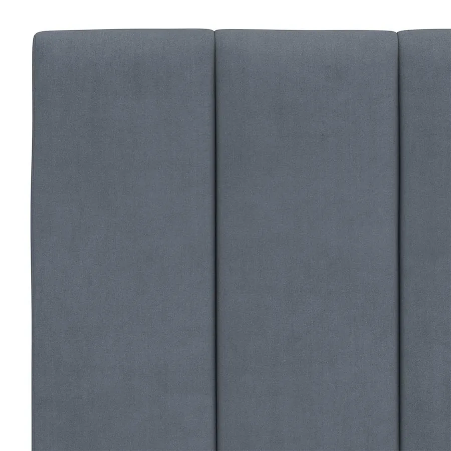 Coussin de tête de lit Hanko gris foncé 140 cm velours - 8