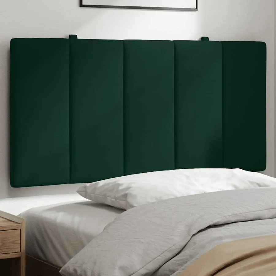Coussin de tête de lit Hanko vert foncé 100 cm velours - 3