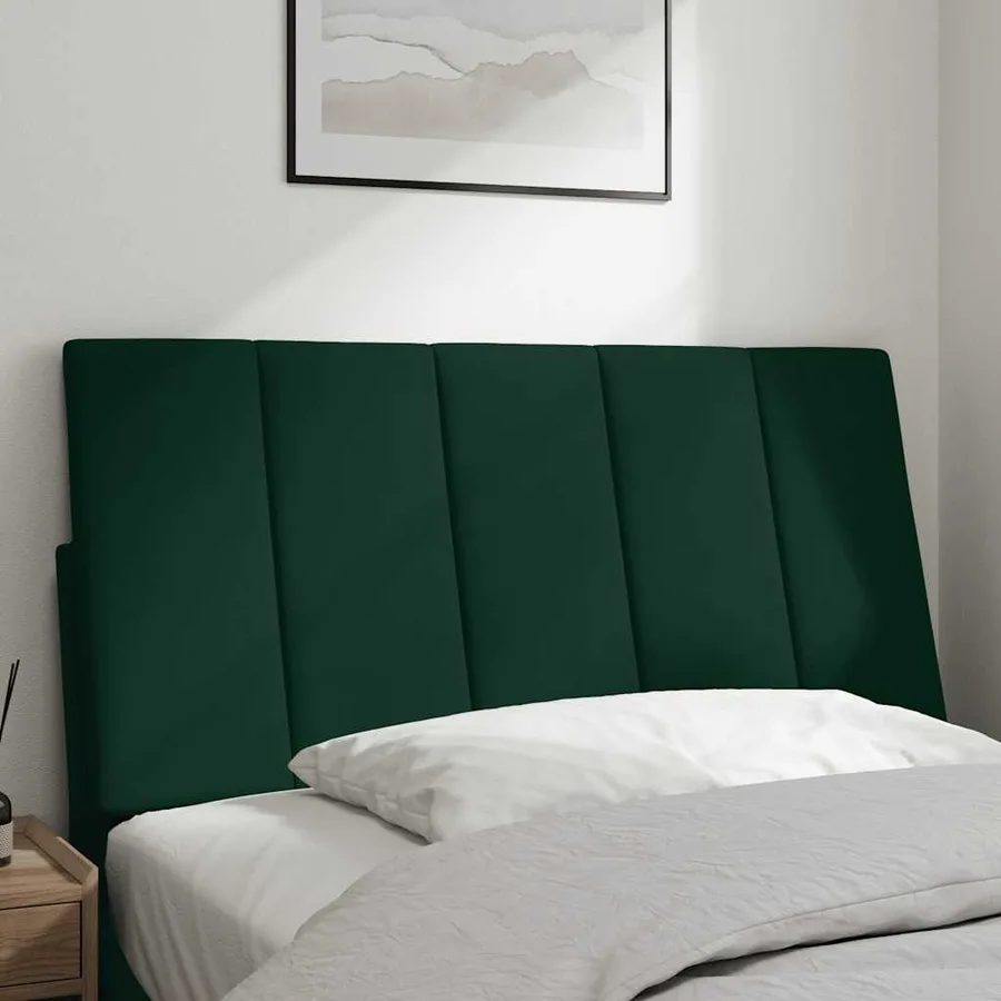 Coussin de tête de lit Hanko vert foncé 100 cm velours - 4