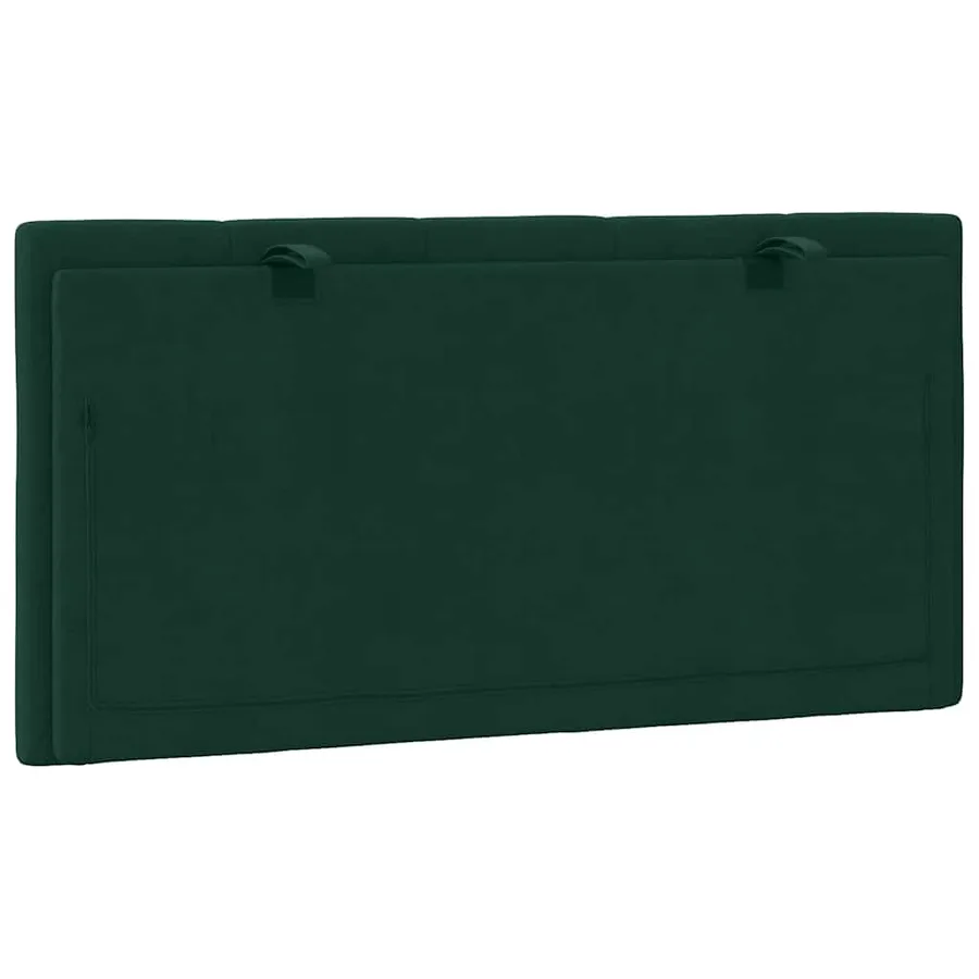 Coussin de tête de lit Hanko vert foncé 100 cm velours - 7