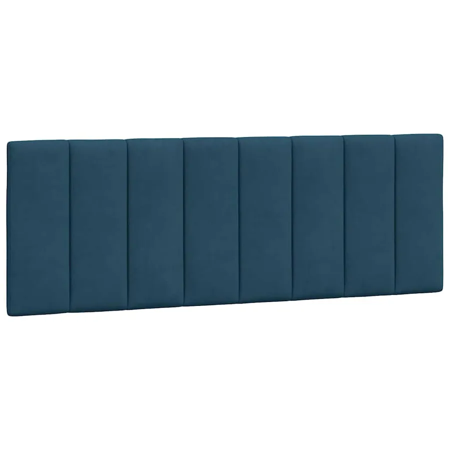 Lit avec matelas Hanko bleu 140x200 cm velours - 5