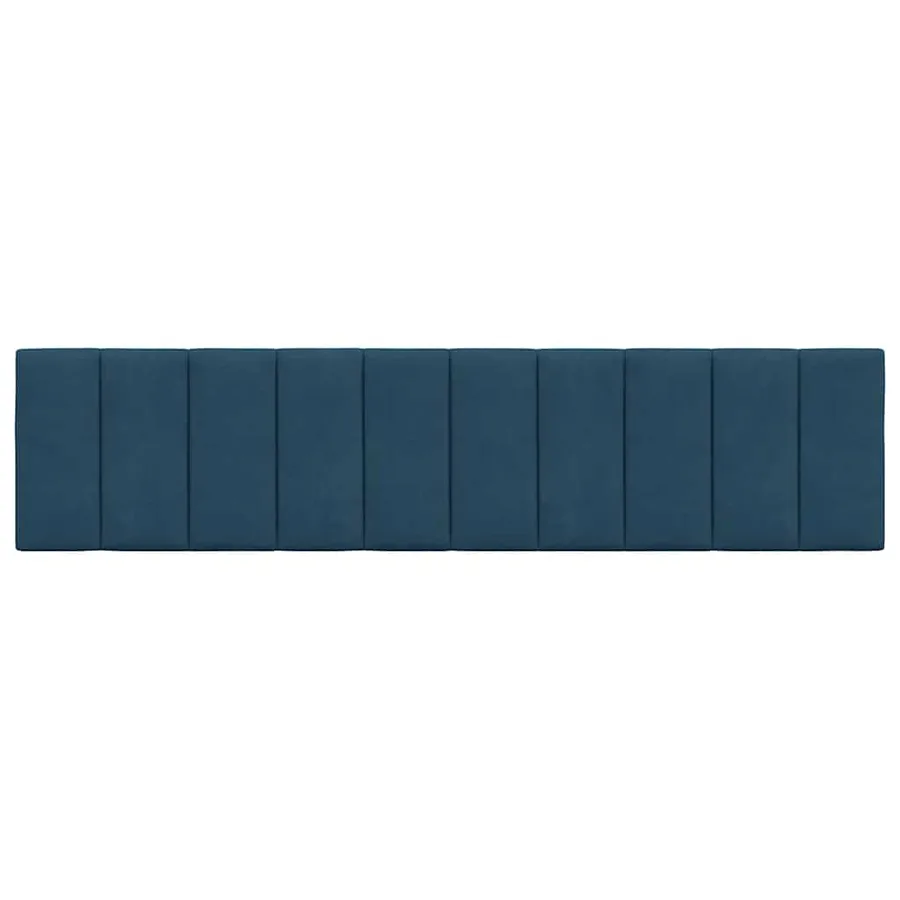 Coussin de tête de lit Hanko bleu 200 cm velours - 5