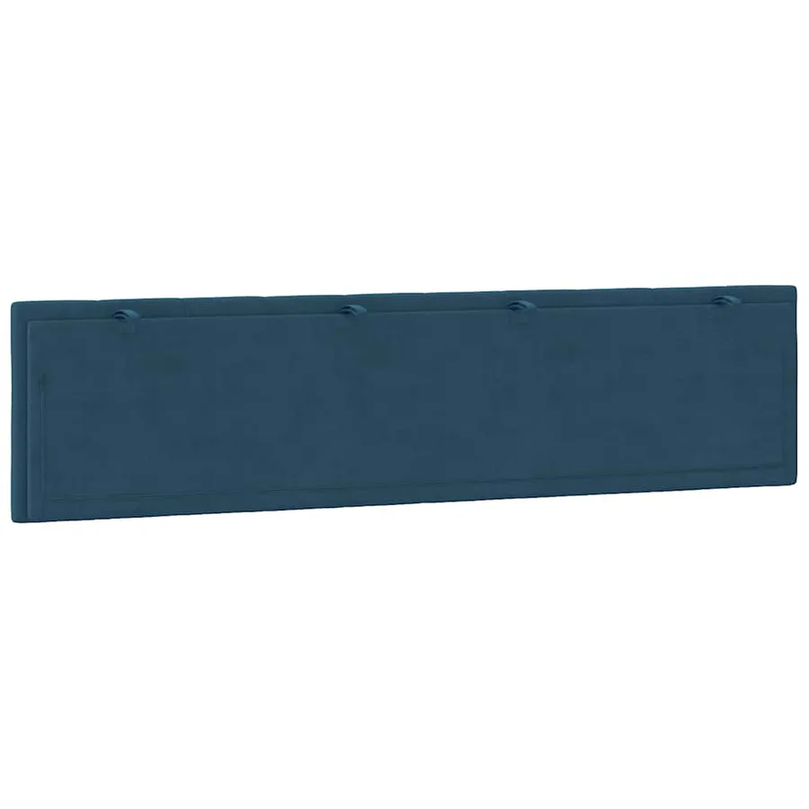 Coussin de tête de lit Hanko bleu 200 cm velours - 7