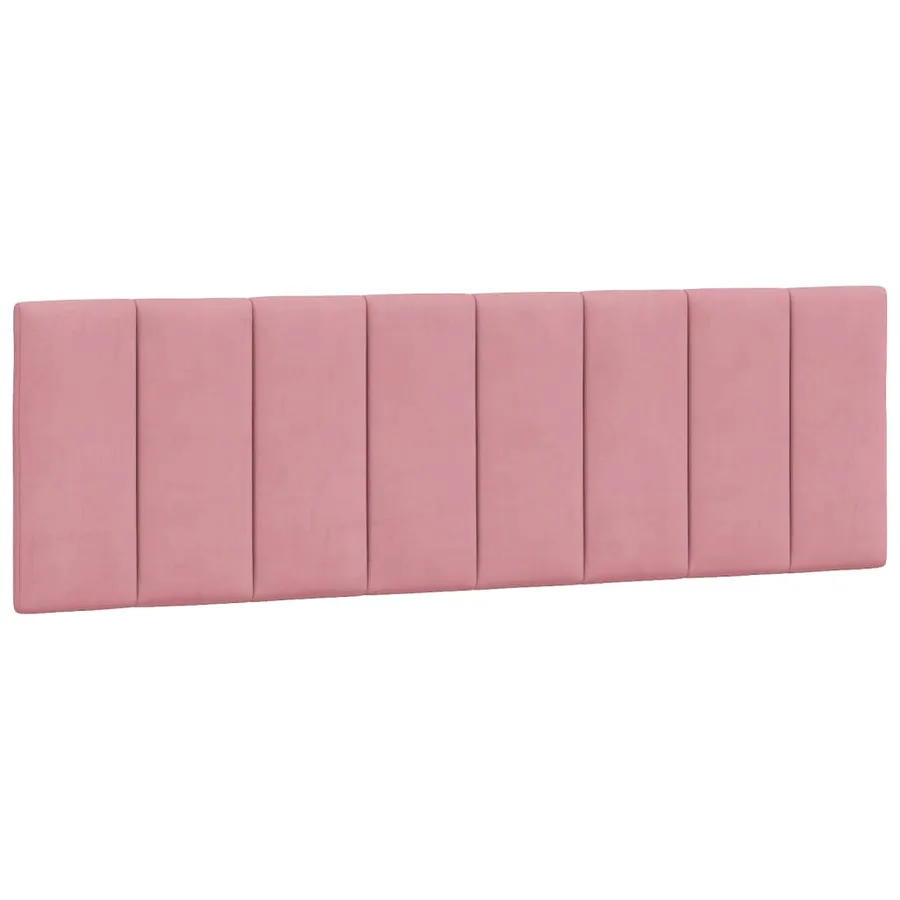 Lit avec matelas Hanko rose 160x200 cm velours - 5