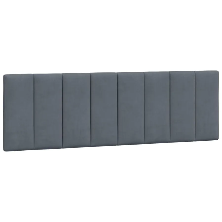 Cadre de lit avec LED sans matelas Hanko gris foncé 160x200cm velours - 10