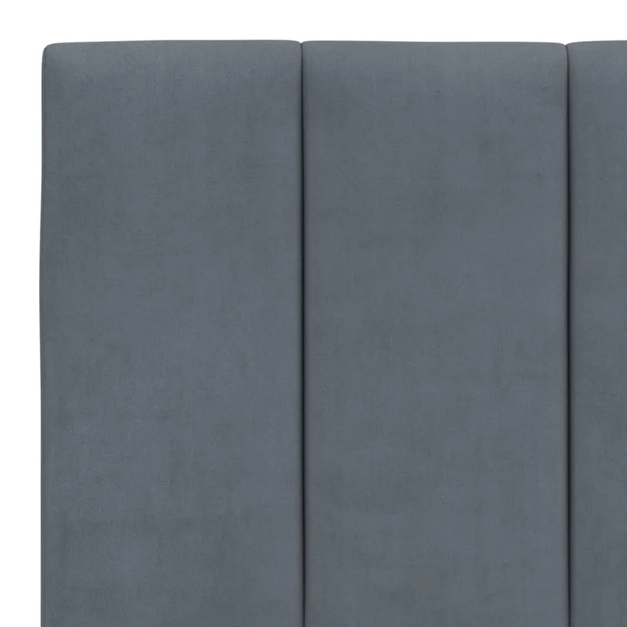 Cadre de lit avec LED sans matelas Hanko gris foncé 160x200cm velours - 11