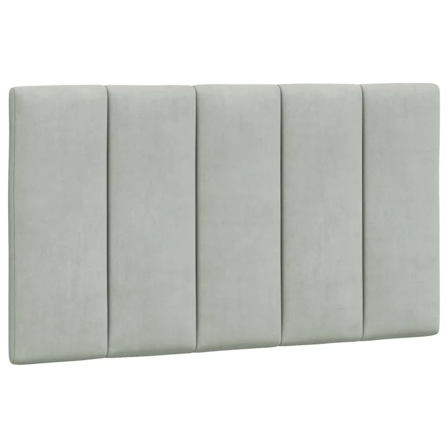 Cadre de lit avec LED sans matelas Hanko gris clair 90x200 cm velours - 10
