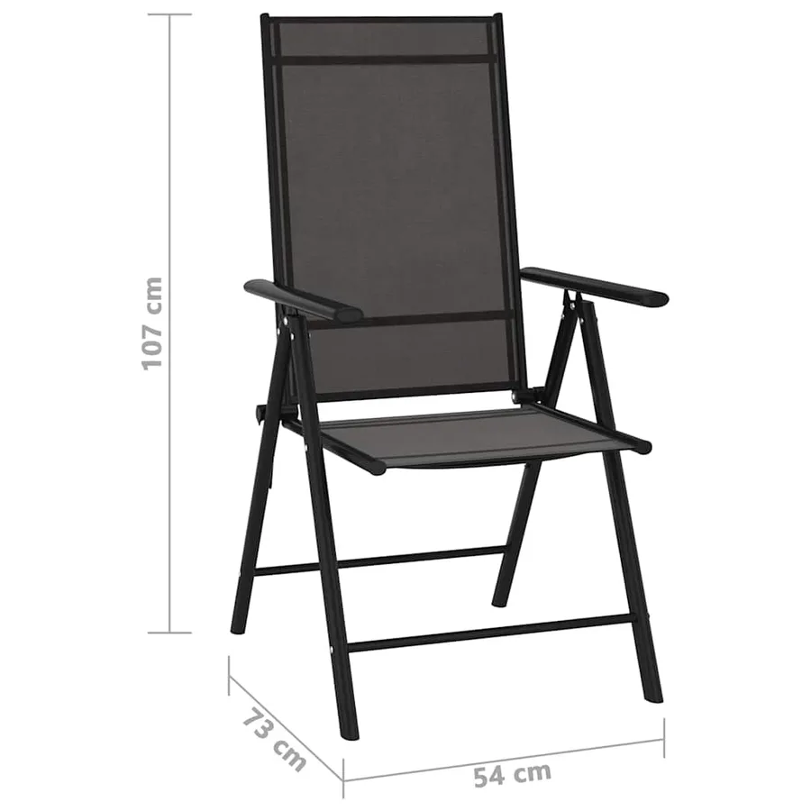Ensemble à manger de jardin 10 pcs noir et anthracite - 10