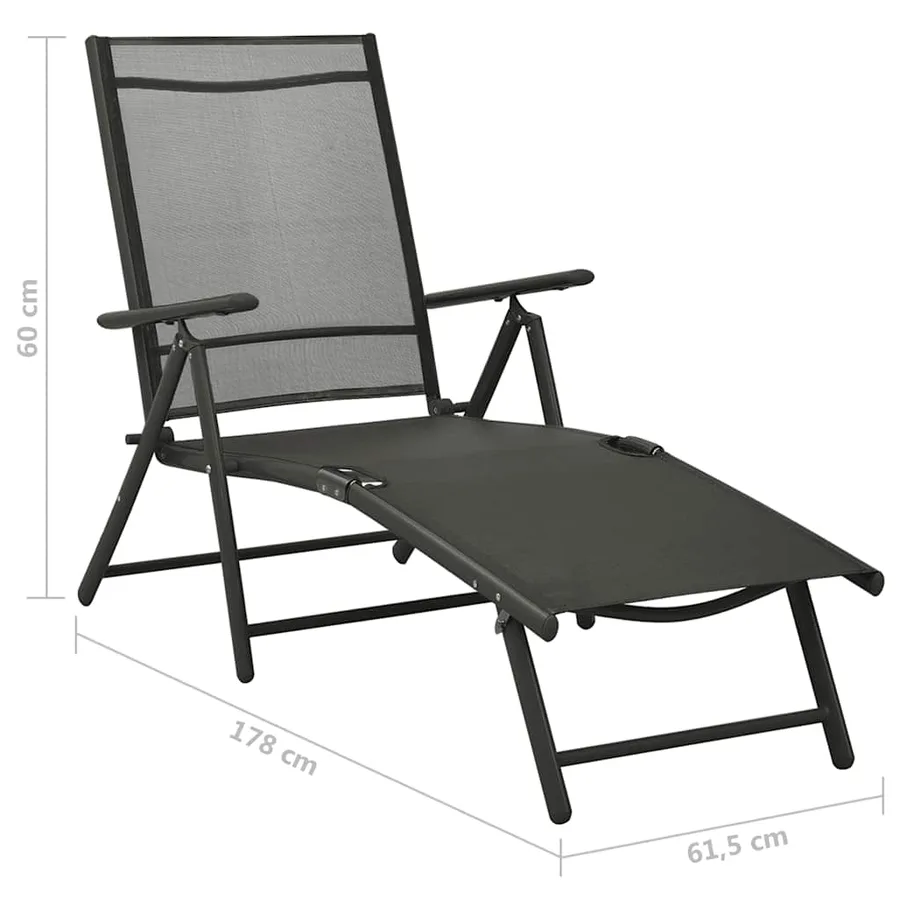 Ensemble à manger de jardin 10 pcs noir et anthracite - 11