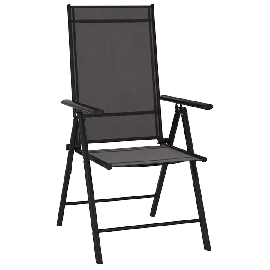 Ensemble à manger de jardin 10 pcs noir et anthracite - 2