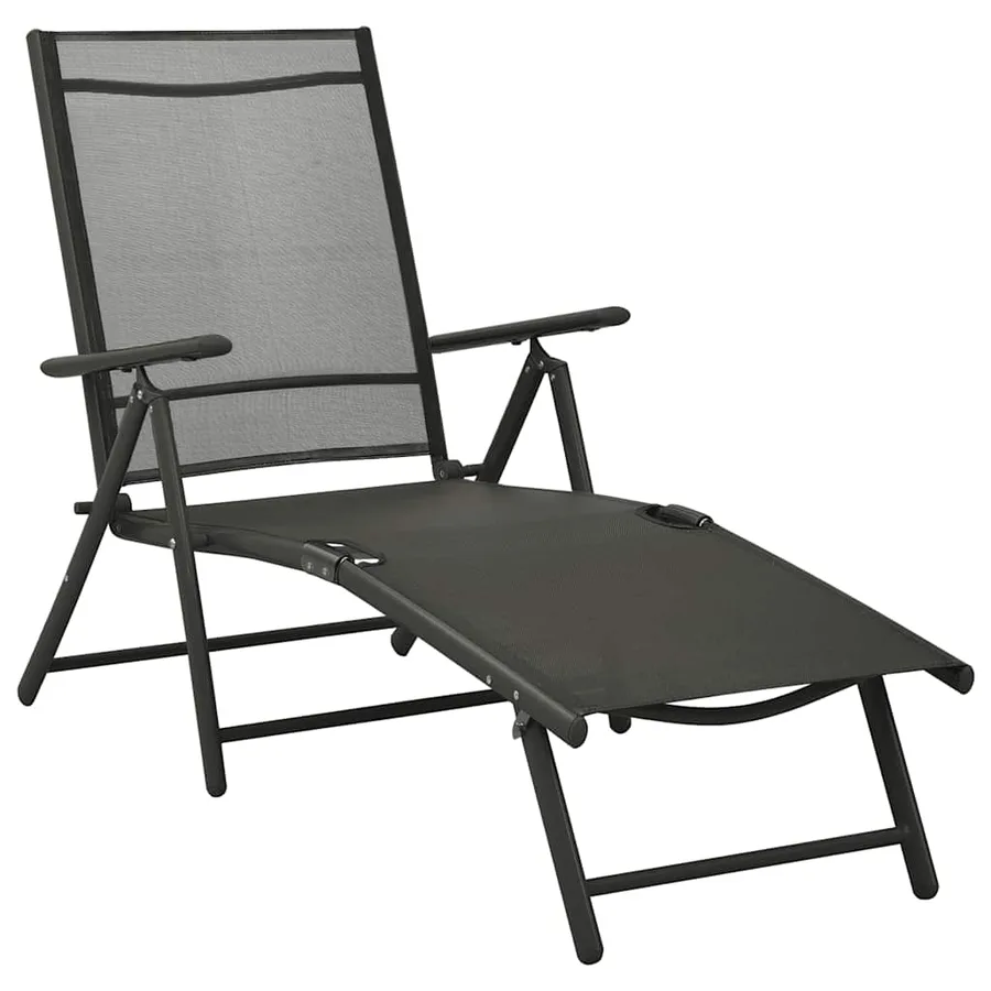 Ensemble à manger de jardin 10 pcs noir et anthracite - 5