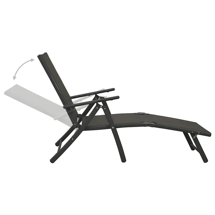 Ensemble à manger de jardin 10 pcs noir et anthracite - 6