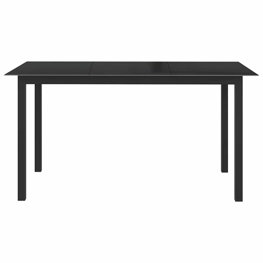 Ensemble à manger de jardin 10 pcs noir et anthracite - 9