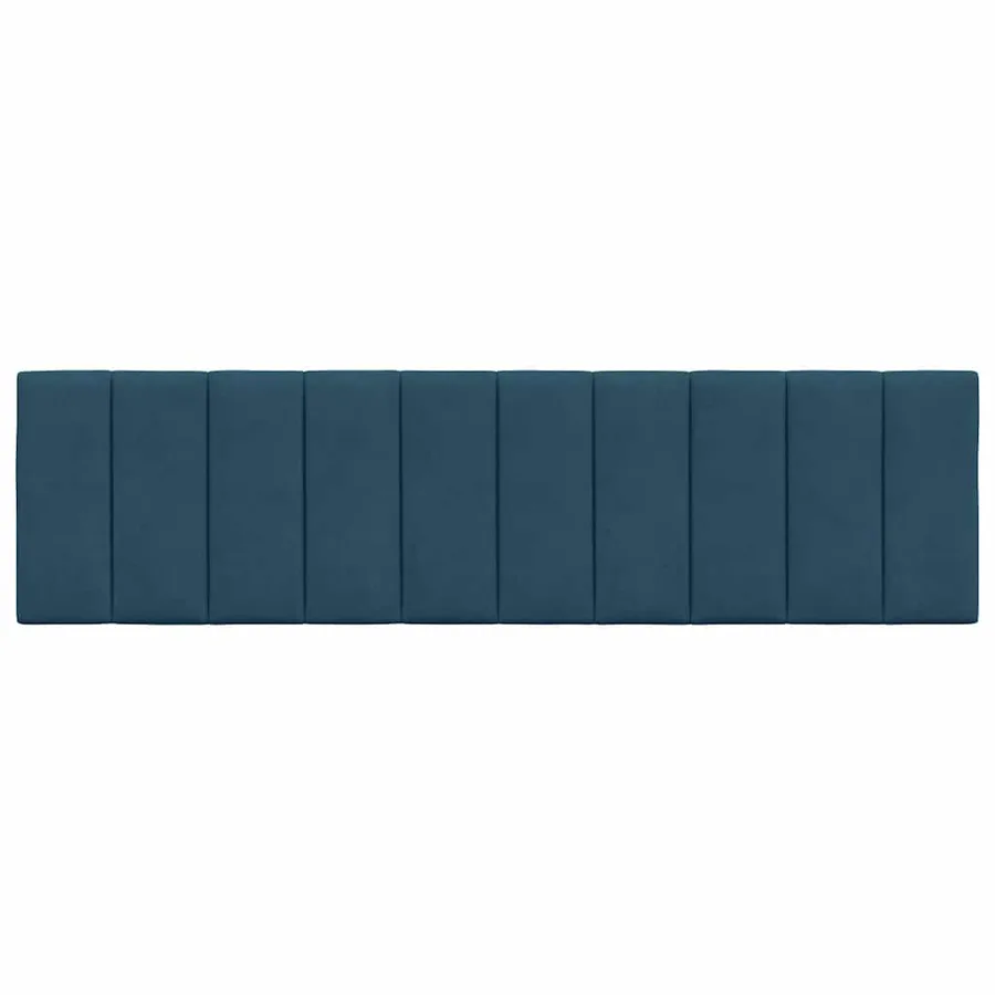 Coussin de tête de lit Hanko bleu 180 cm velours - 5