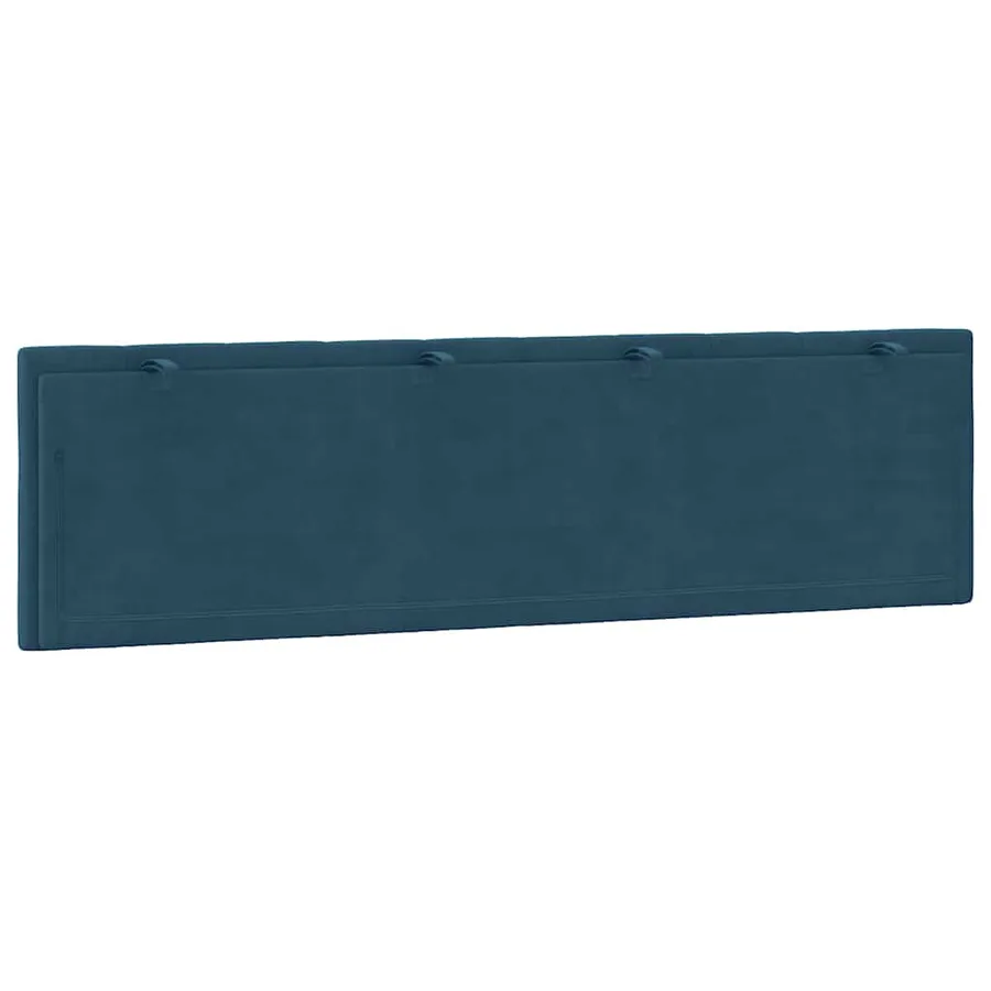 Coussin de tête de lit Hanko bleu 180 cm velours - 7