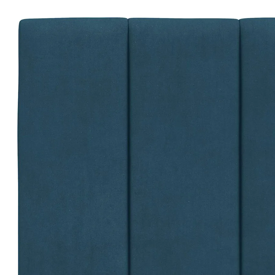 Cadre de lit avec LED sans matelas Hanko bleu 180x200 cm velours - 11
