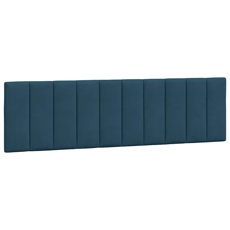 Lit avec matelas Hanko bleu 180x200 cm velours - 5