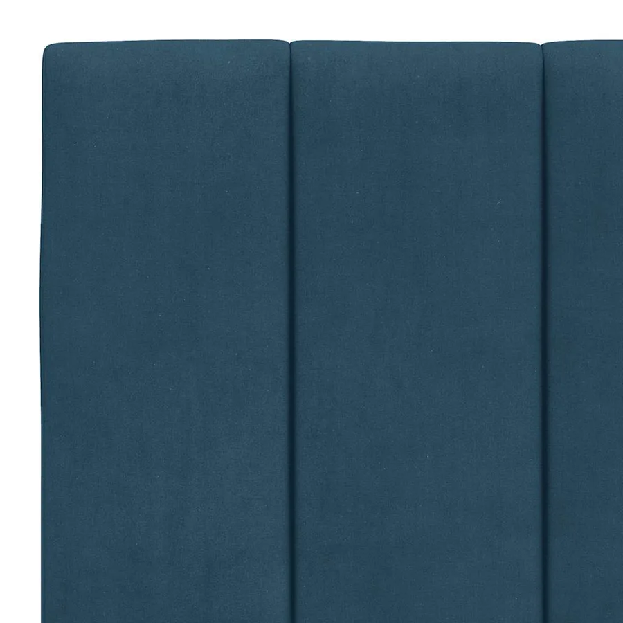 Lit avec matelas Hanko bleu 180x200 cm velours - 6