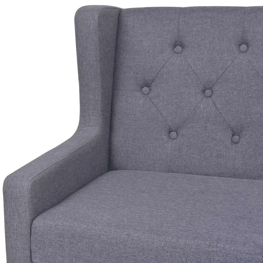 Ensemble de canapés 3 pcs tissu gris - 11