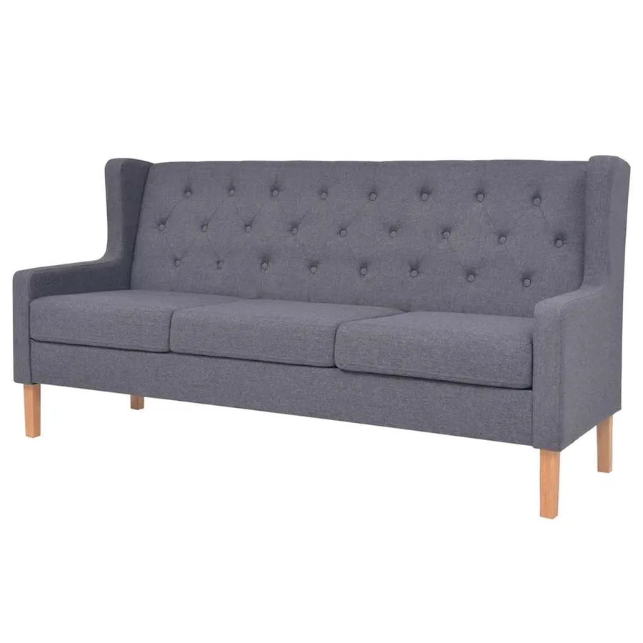 Ensemble de canapés 3 pcs tissu gris - 2
