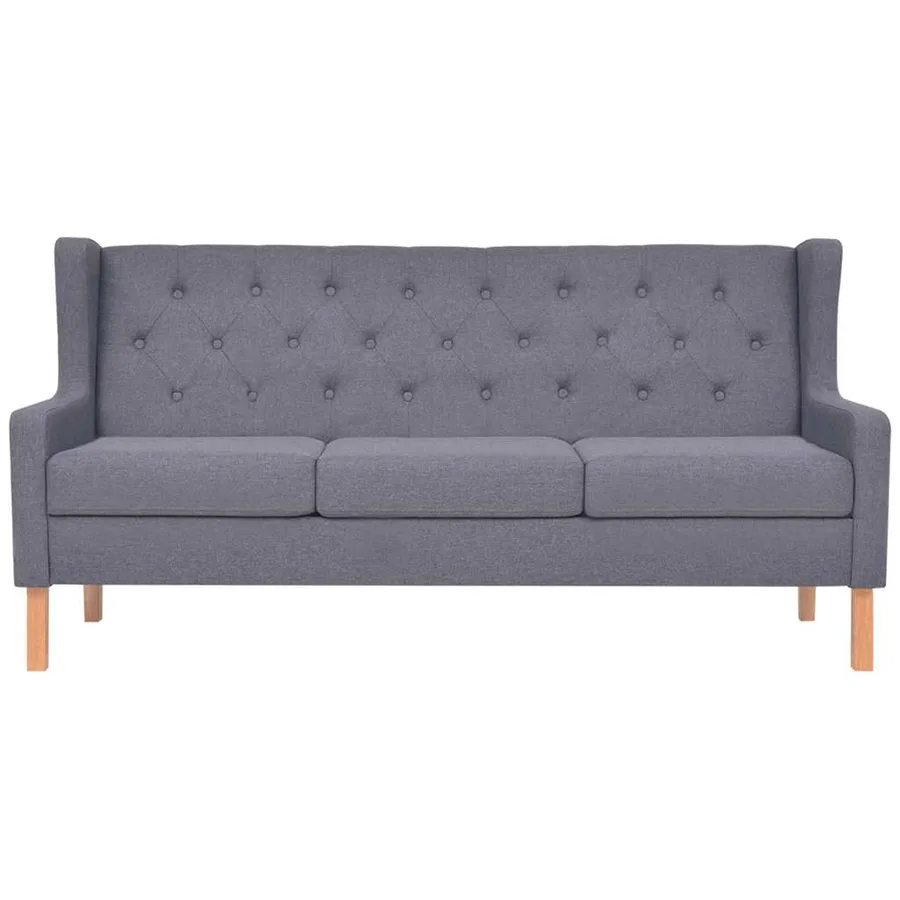 Ensemble de canapés 3 pcs tissu gris - 3