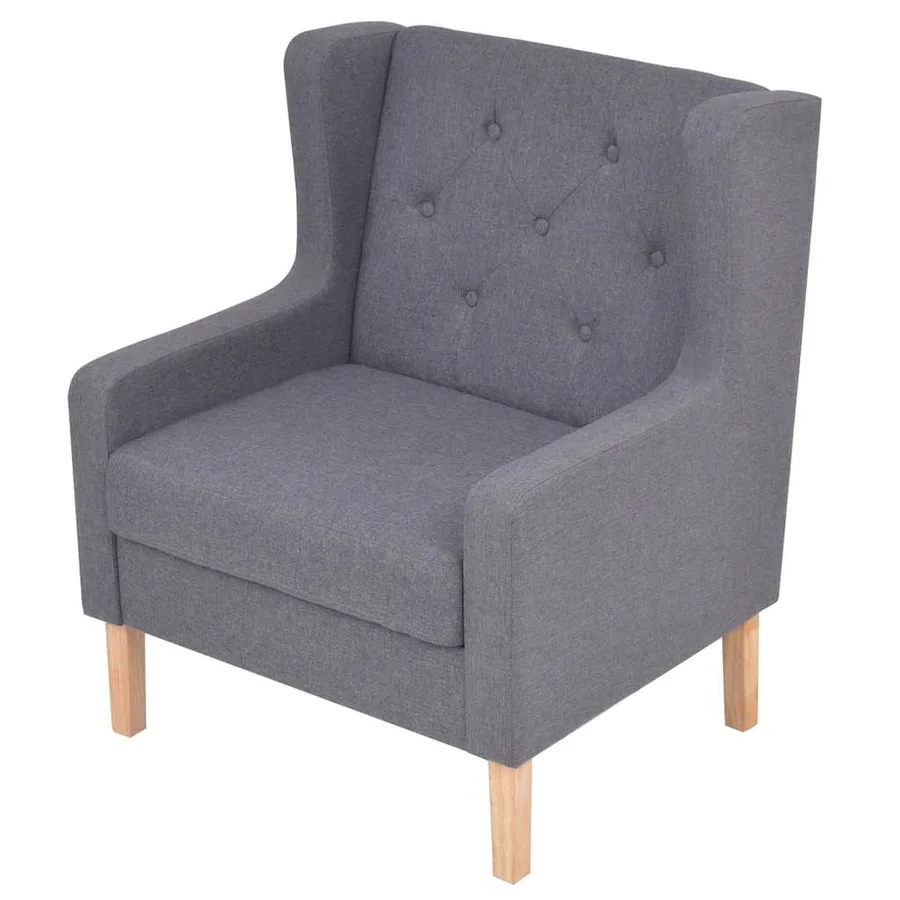 Ensemble de canapés 3 pcs tissu gris - 9