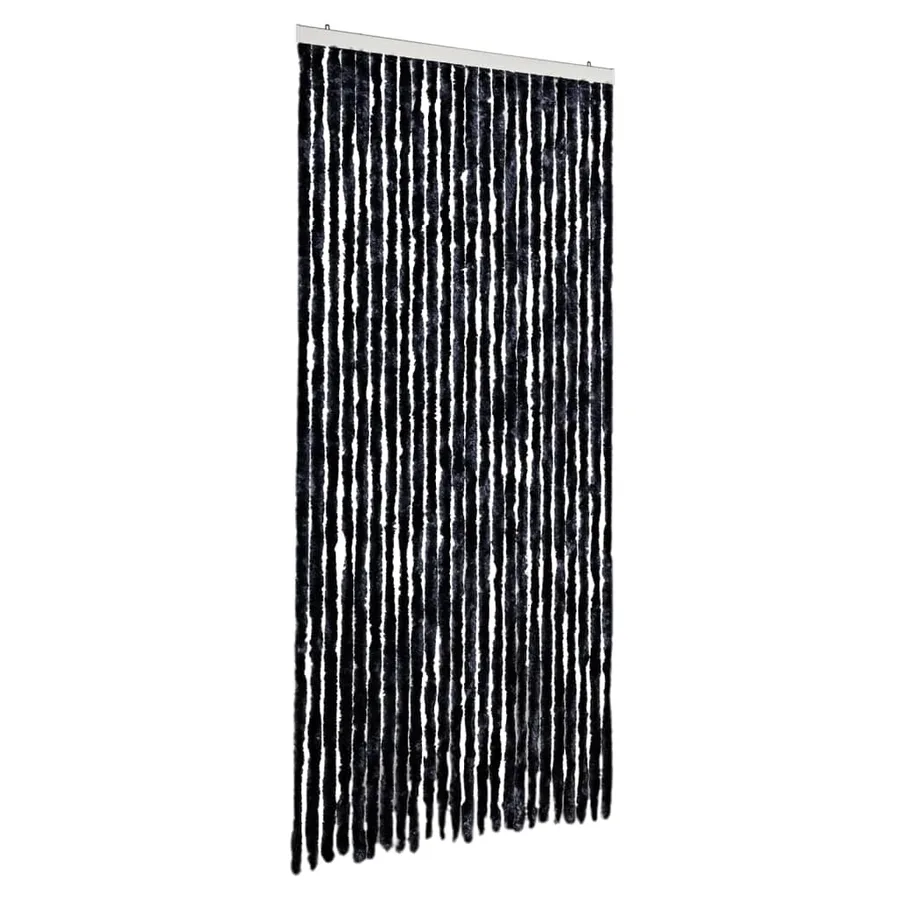 Rideau anti-mouches anthracite 100x200 cm chenille - 2