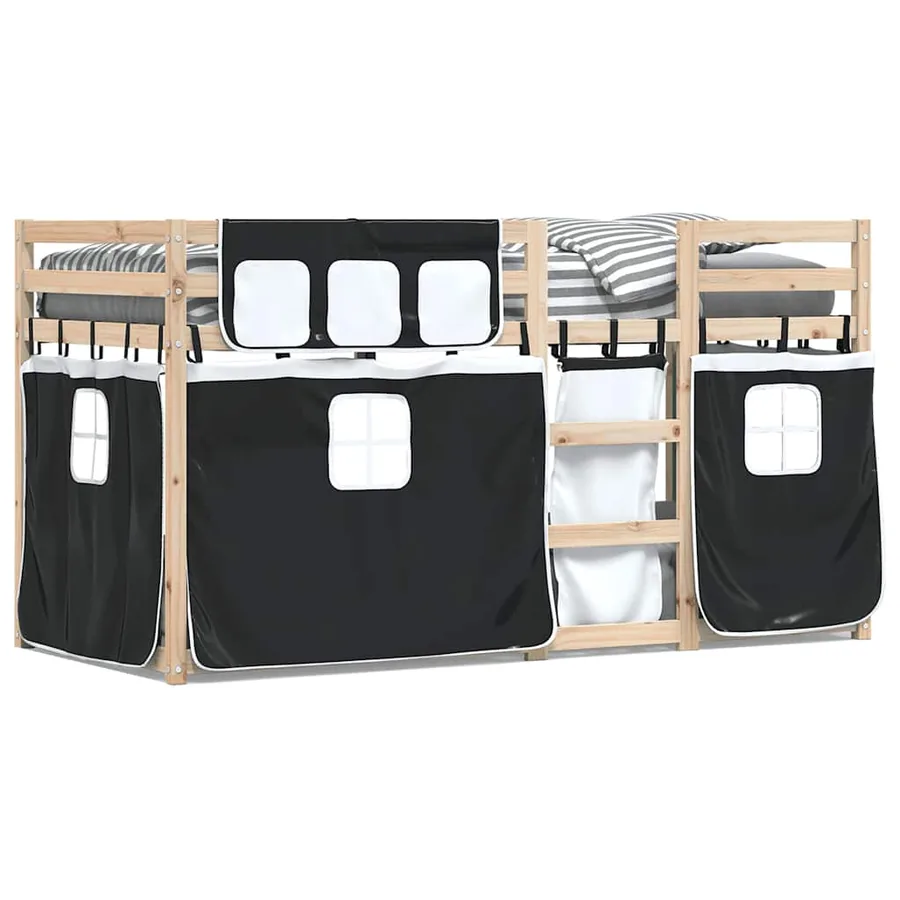Lit superposé sans matelas 75x190 cm bois de pin massif - 2