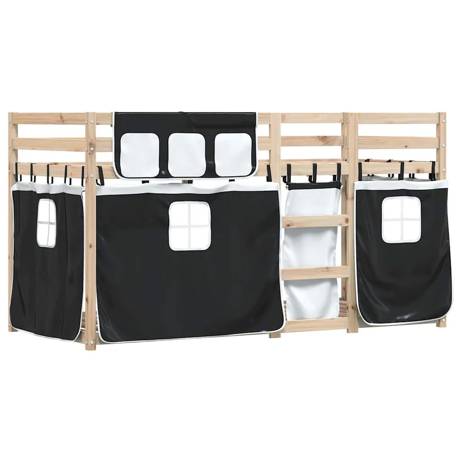 Lit superposé sans matelas 75x190 cm bois de pin massif - 3