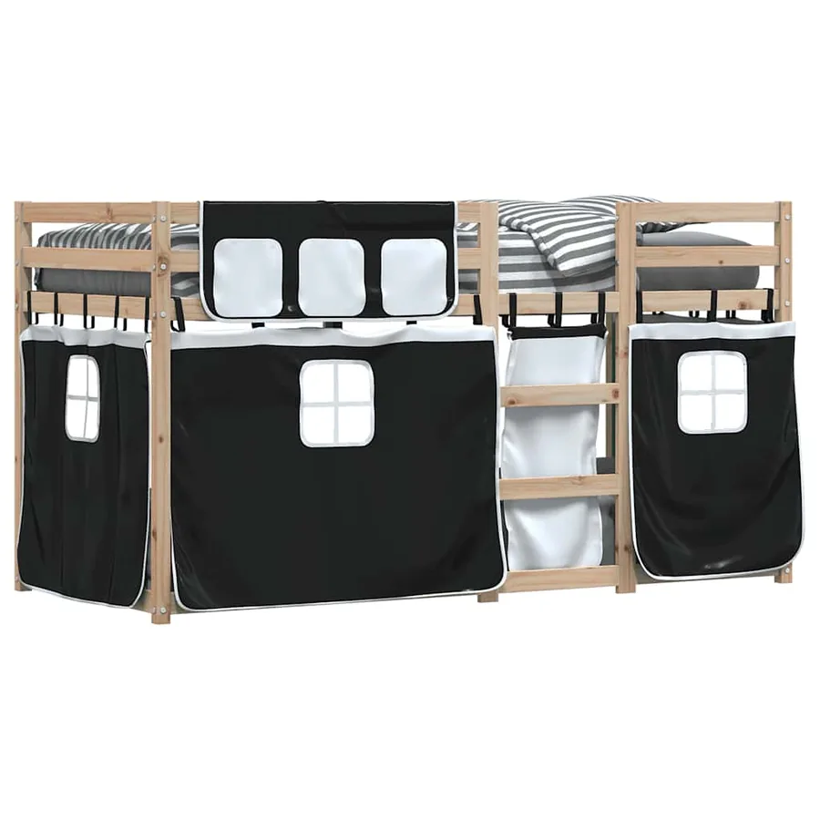 Lit superposé sans matelas 75x190 cm bois de pin massif - 4