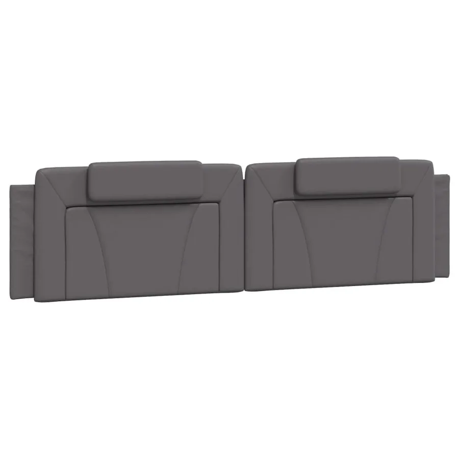 Lit Viana avec matelas gris 200x200 cm similicuir - 5