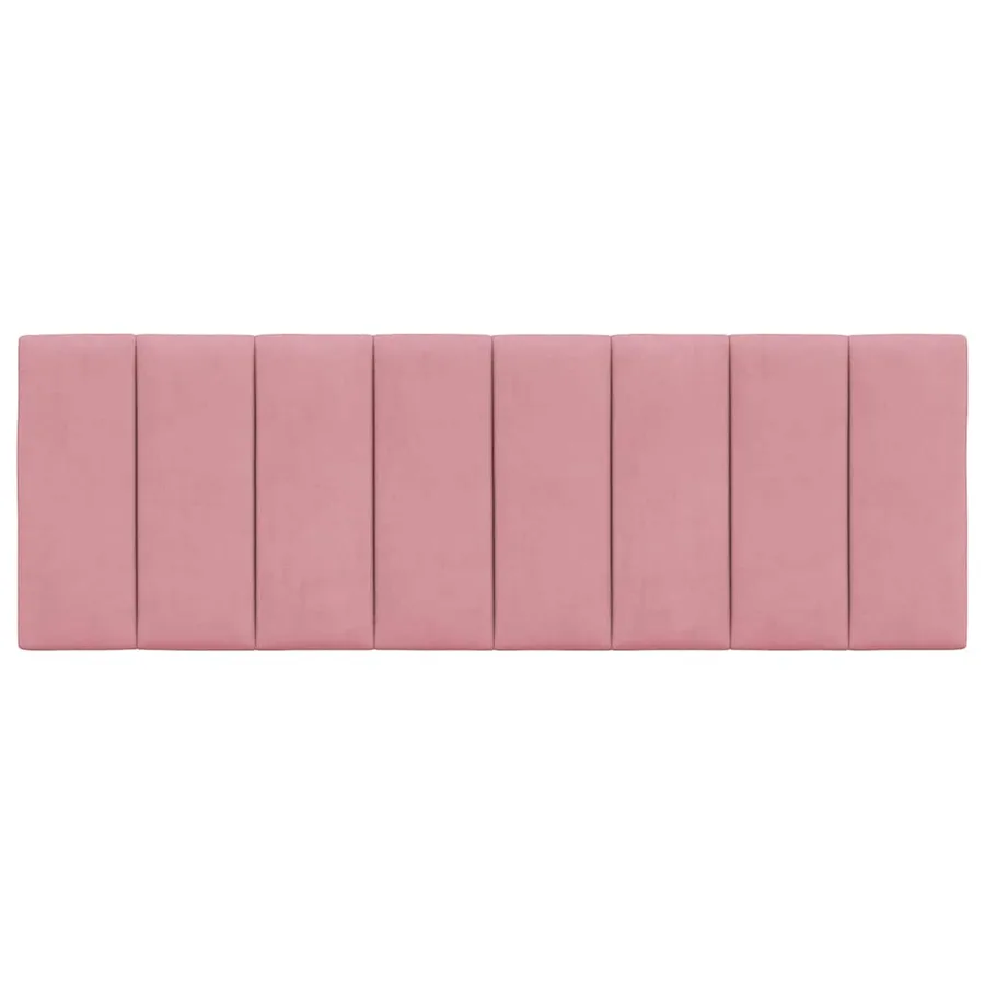 Coussin de tête de lit Hanko rose 120 cm velours - 5