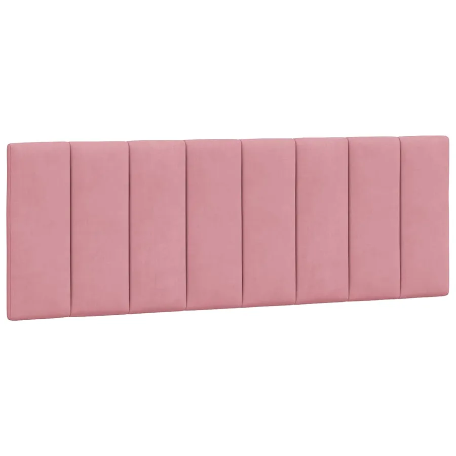 Cadre de lit sans matelas Hanko rose 140x200 cm velours - 8