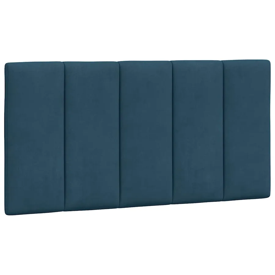 Lit avec matelas Hanko bleu 100x200 cm velours - 5