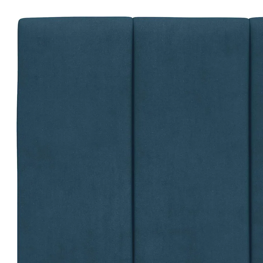 Lit avec matelas Hanko bleu 100x200 cm velours - 6