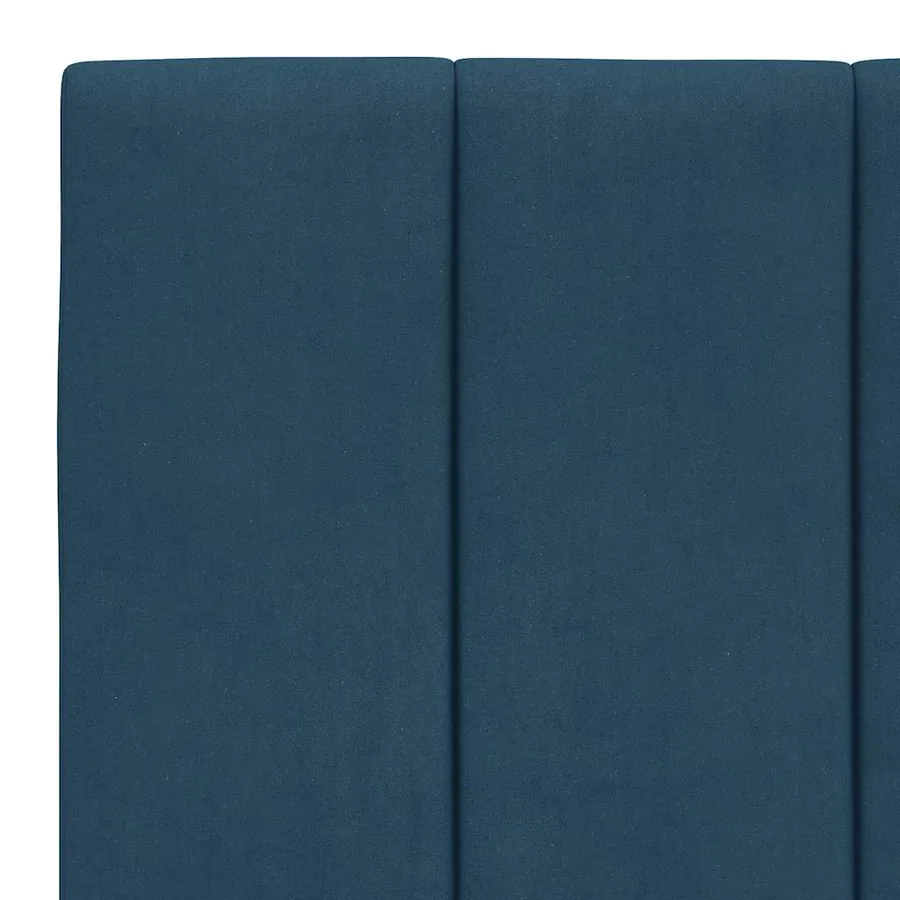 Cadre de lit sans matelas Hanko bleu 100x200 cm velours - 10