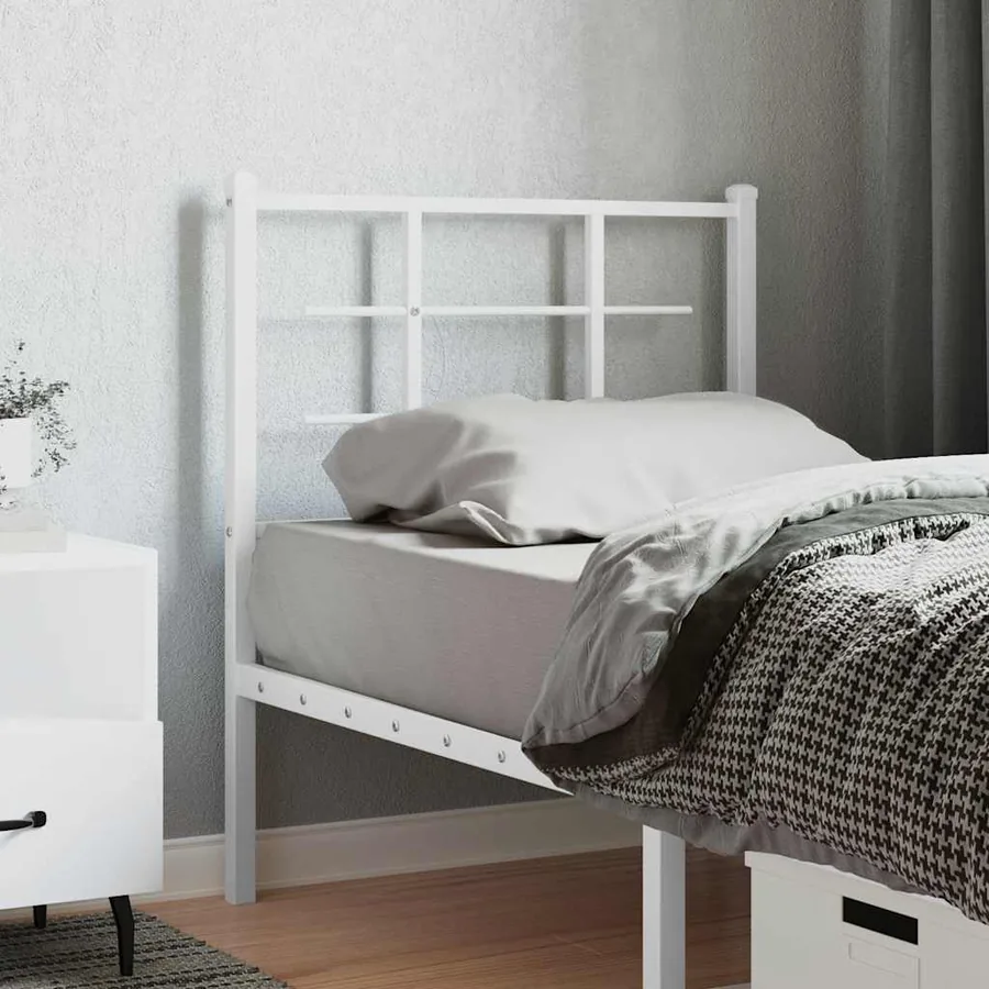Tête de lit de remplacement métal blanc 75 cm