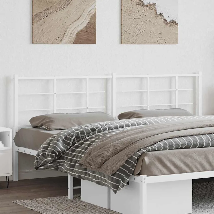 Tête de lit de remplacement métal blanc 200 cm