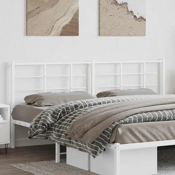 Tête de lit de remplacement métal blanc 200 cm
